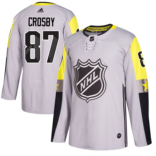 Adidas Penguins #87 Sidney Crosby Gray 2018 All-Star Metro Division Authentic Stitched NHL Jersey - Click Image to Close